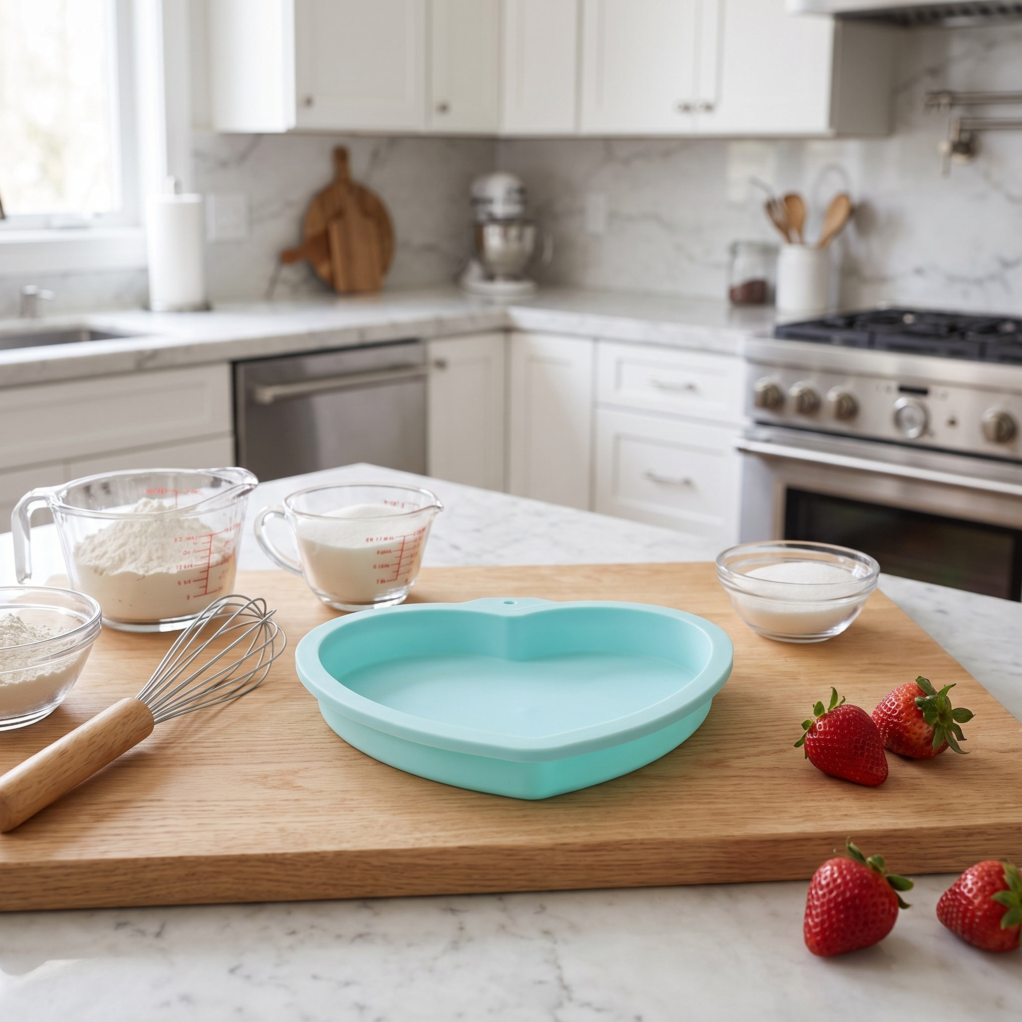 4Pcs Heart Shape Silicone Cake - Microwave Oven recension och pris